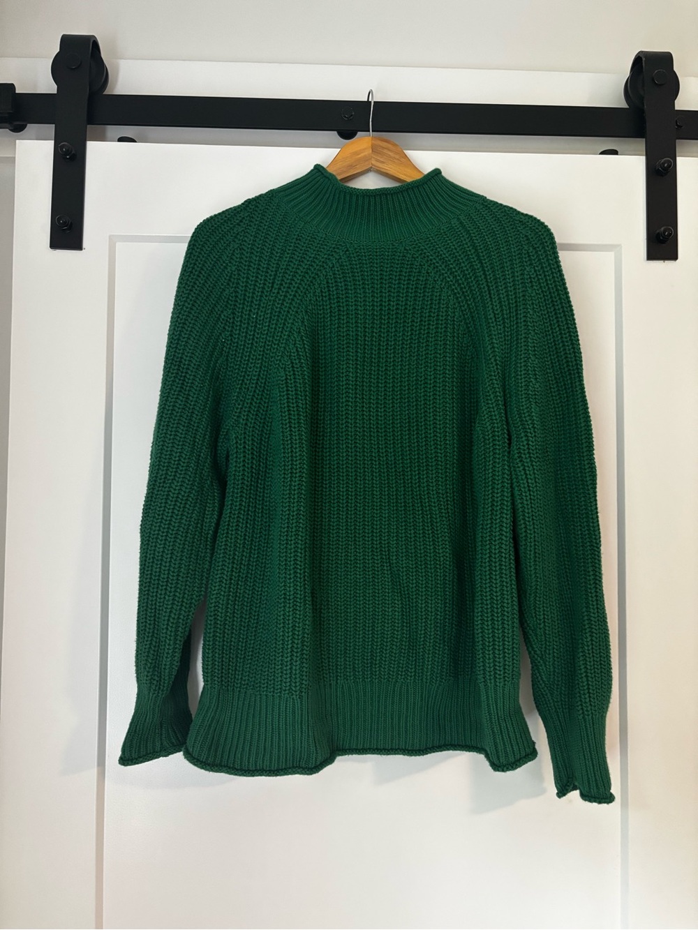 J. Crew Green Roll Neck Sweater